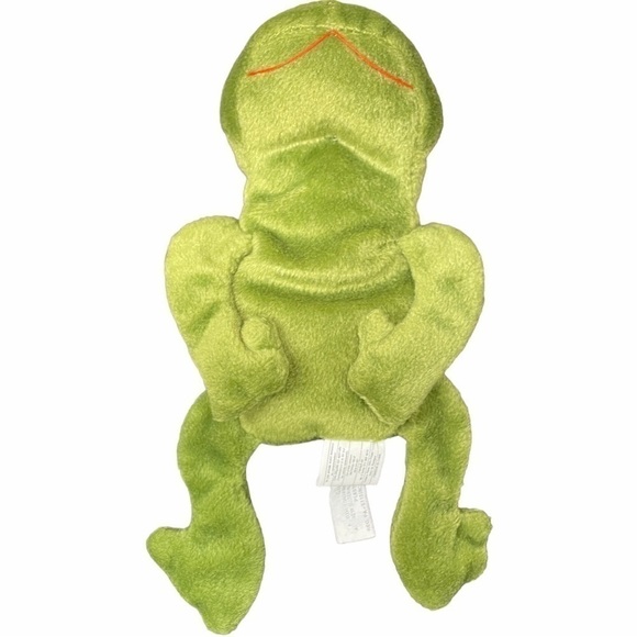 VINTAGE Ganz Franky Frog 9” Plush Stuffed Animal 1996 CH1604 Green Beanbag Soft - Picture 8 of 14